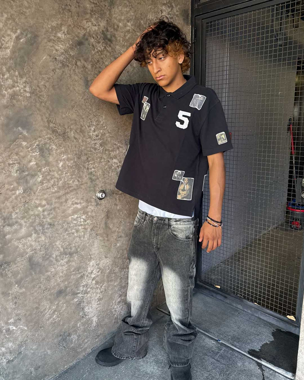 Bravest Studios Patch Polo Black