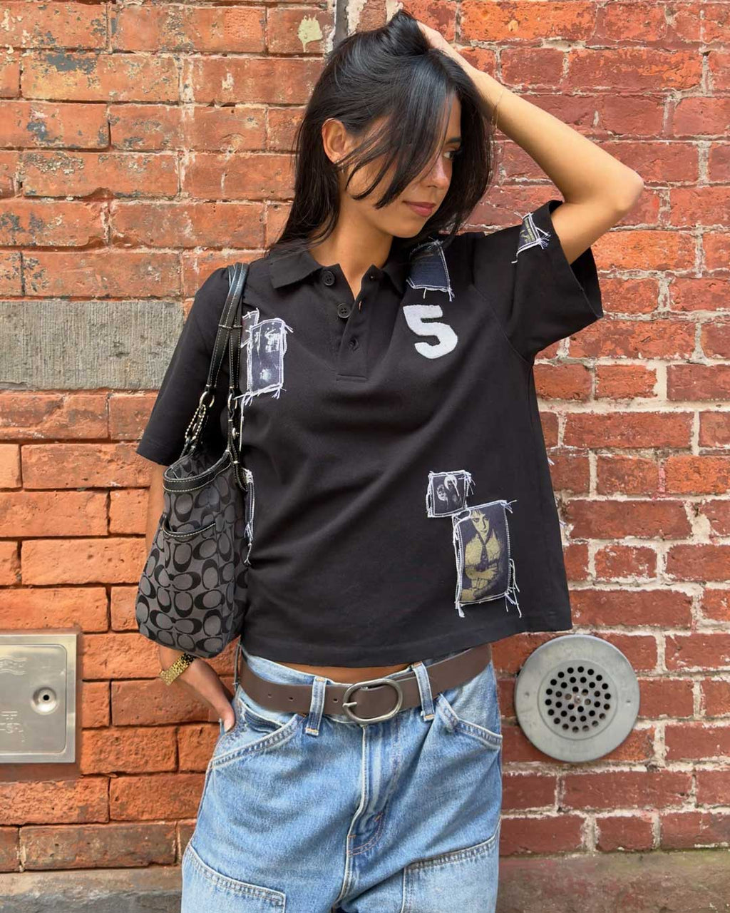 Bravest Studios Patch Polo Black