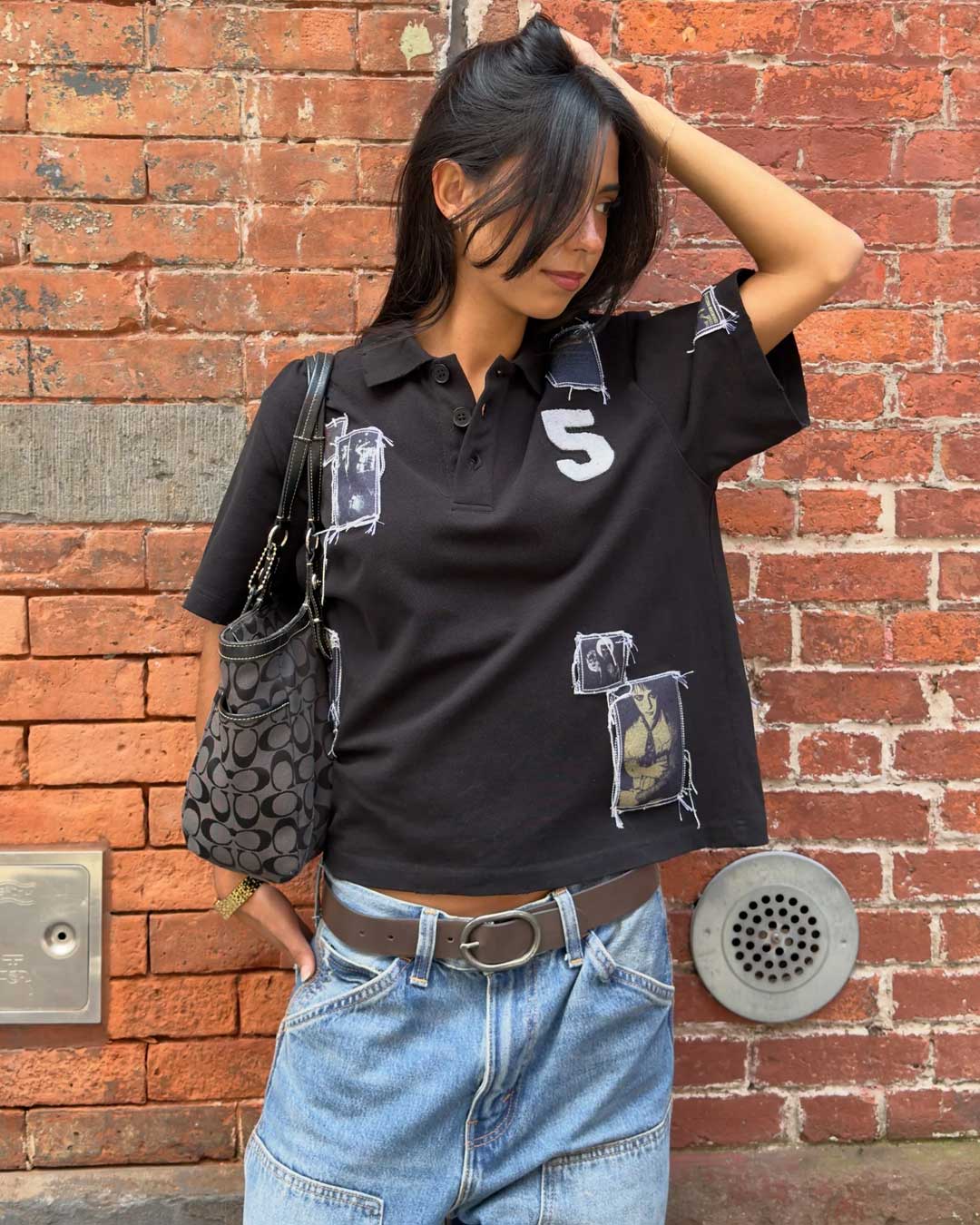 Bravest Studios Patch Polo Black