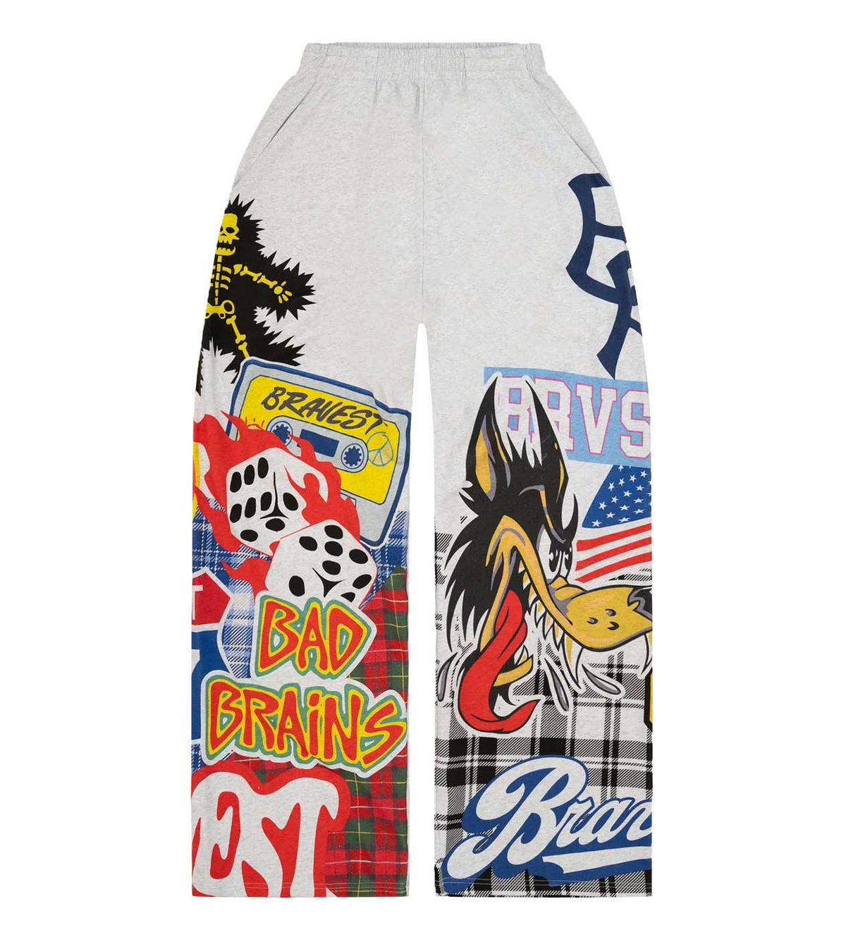 Bravest Studios Patchwork Baggy Sweatpants Grey