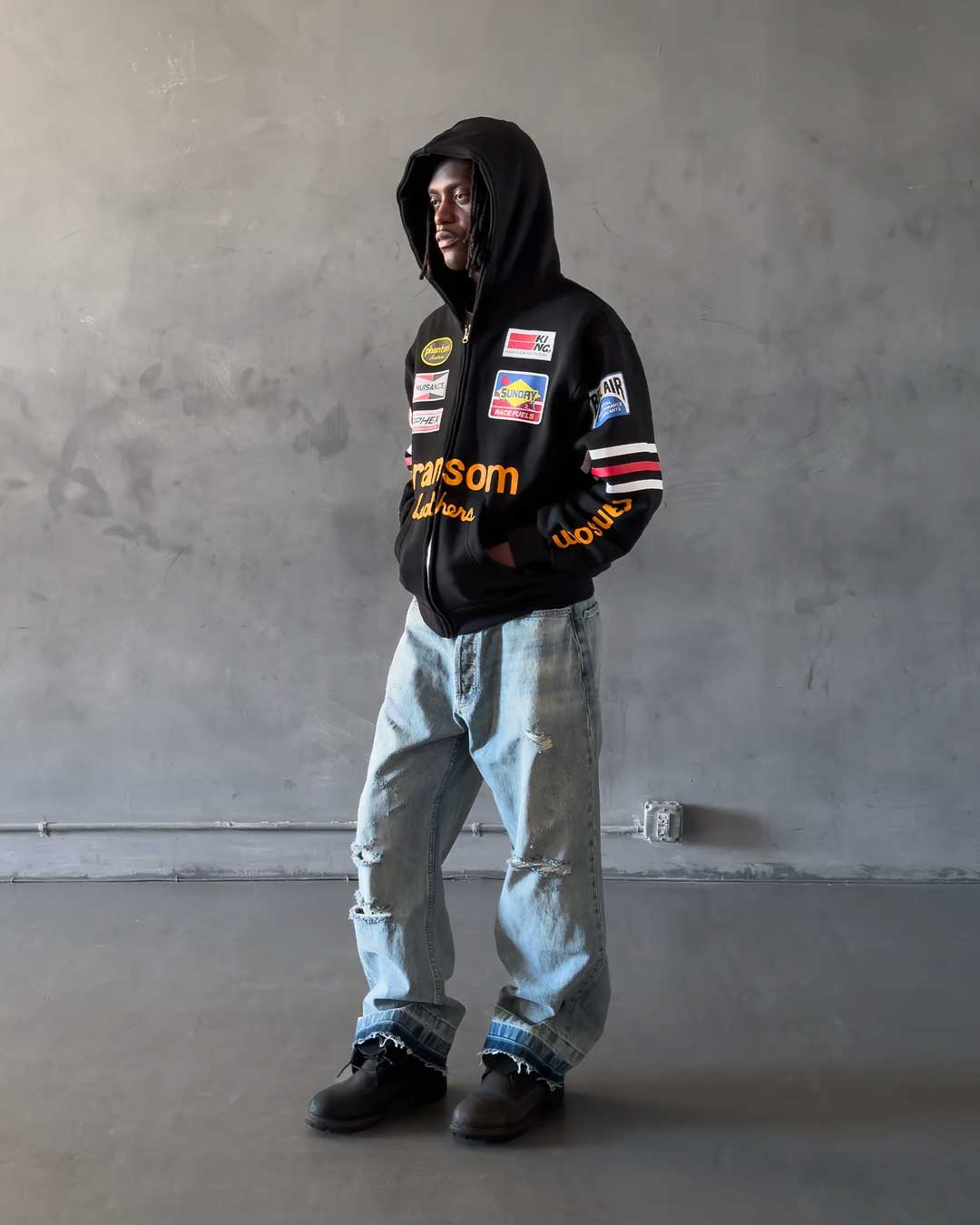 Bravest Studios Ransom Zip Up Hoodie Black