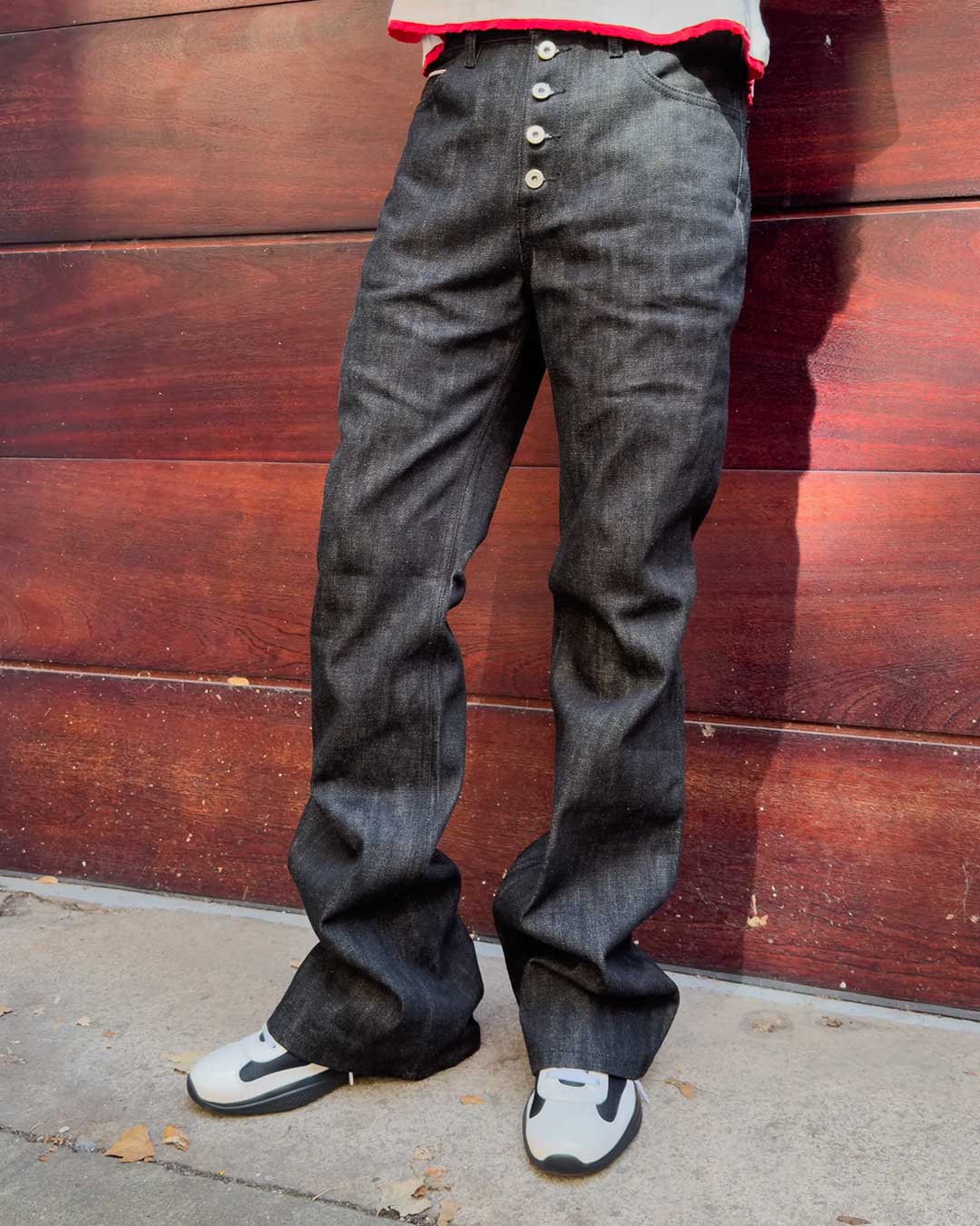 Bravest Studios Raw Flare Denim Black