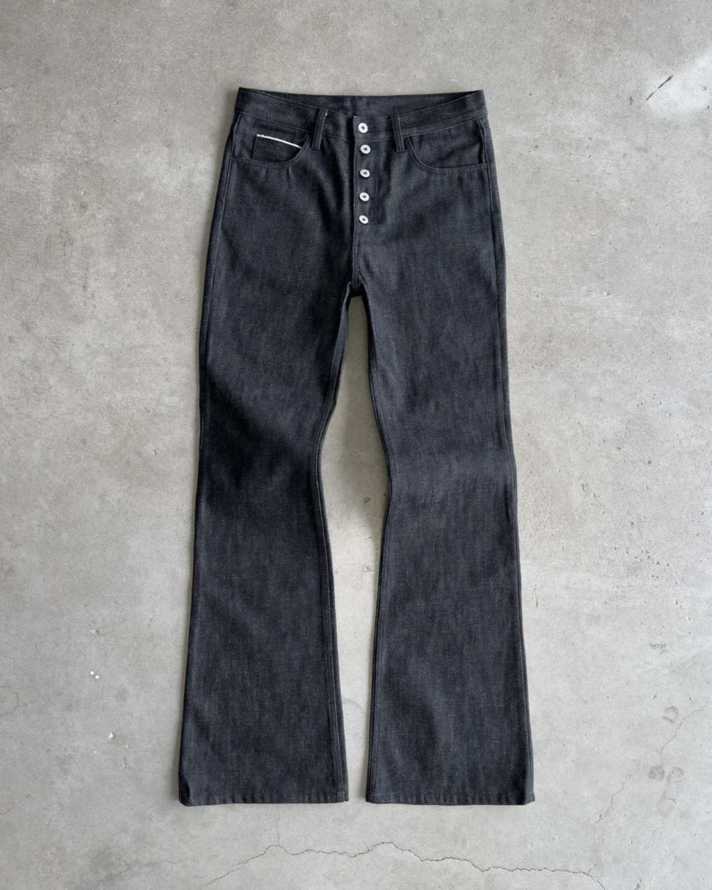 Bravest Studios Raw Flare Denim Black