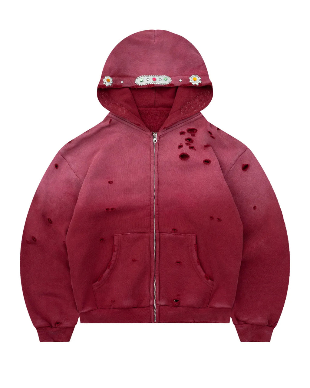 Bravest Studios Sapphire Zip Up Hoodie Red