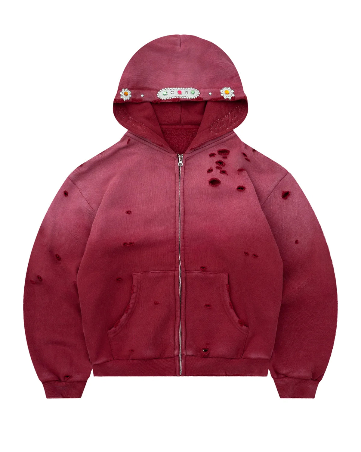Bravest Studios Sapphire Zip Up Hoodie Red