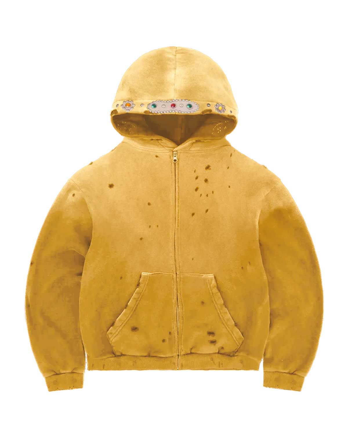Bravest Studios Sapphire Zip Up Hoodie Yellow