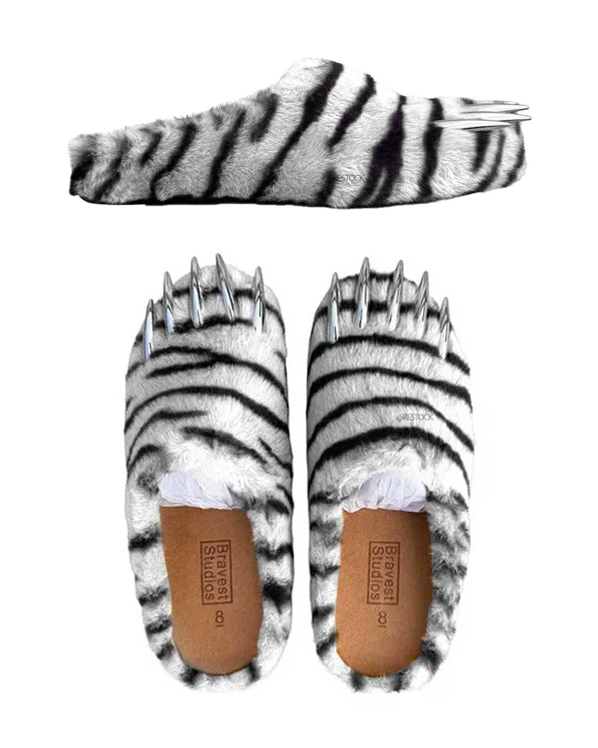 Bravest Studios Tiger Bear Claw Mule White