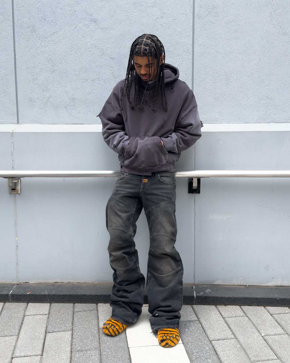 Bravest Studios x Glo Gang Tiger Bear Claw Mule Orange