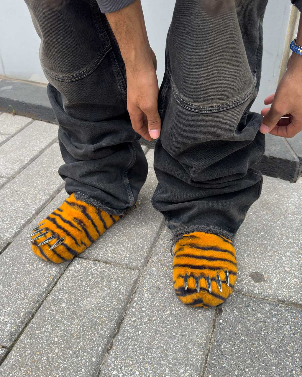 Bravest Studios x Glo Gang Tiger Bear Claw Mule Orange