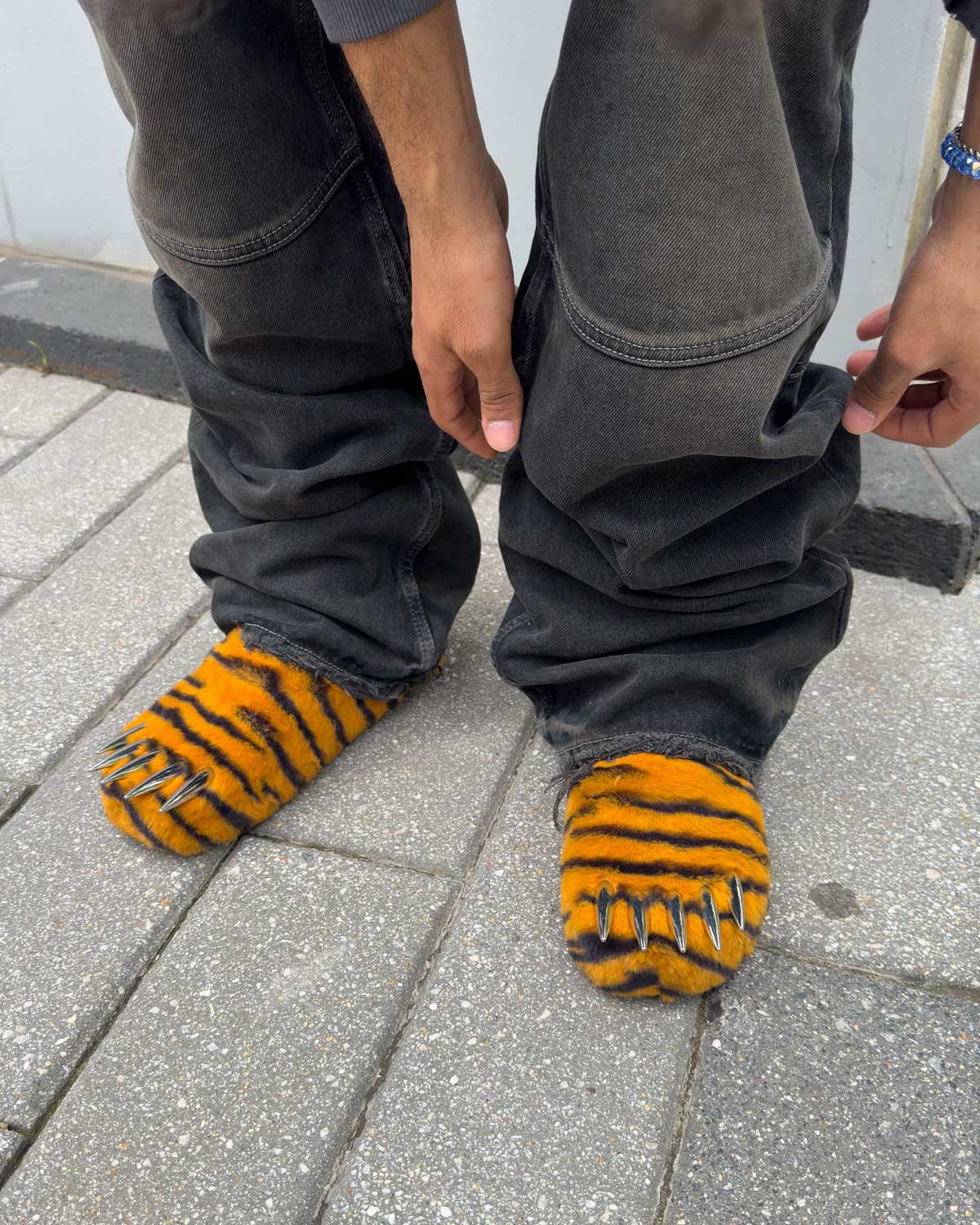 Bravest Studios x Glo Gang Tiger Bear Claw Mule Orange