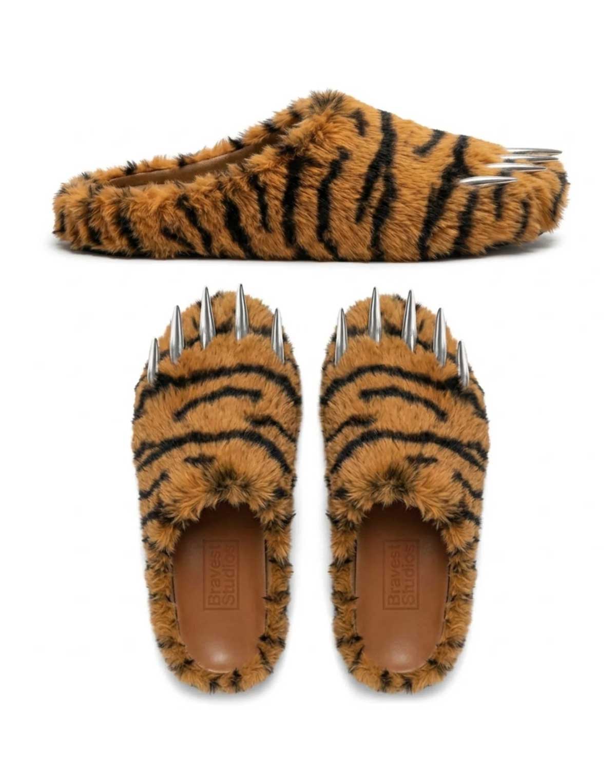 Bravest Studios x Glo Gang Tiger Bear Claw Mule Orange