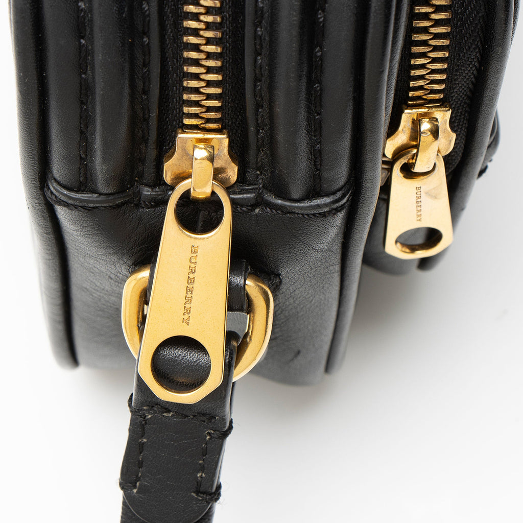 Burberry Leather Link Camera Bag - Black