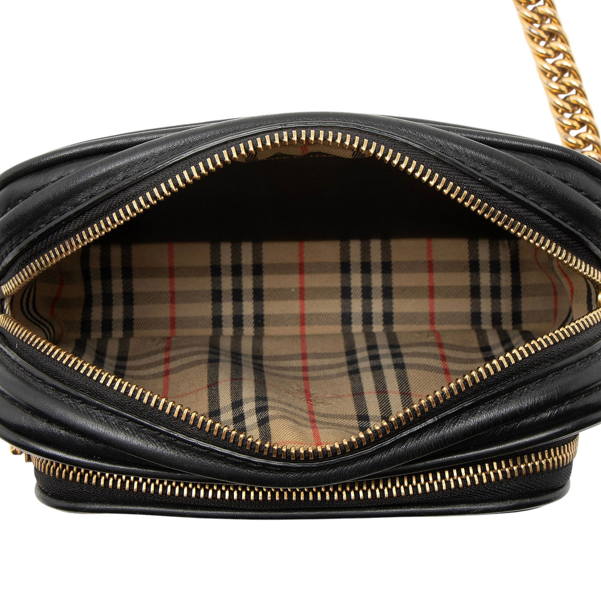 Burberry Leather Link Camera Bag - Black
