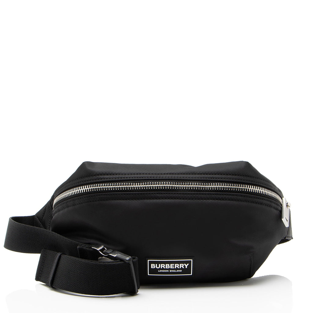 Burberry Nylon Logo Sonny Medium Belt Bag - Black