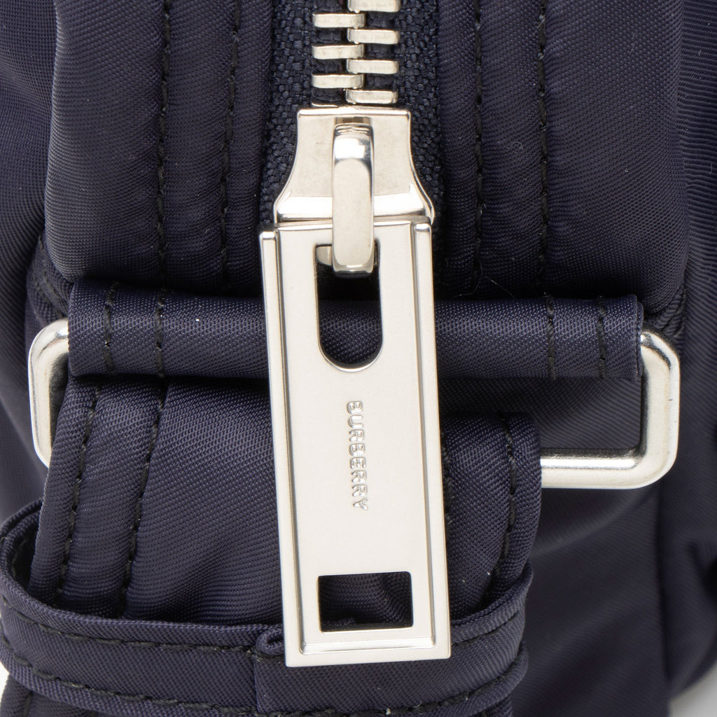 Burberry Nylon Logo Zip Messenger - Blue