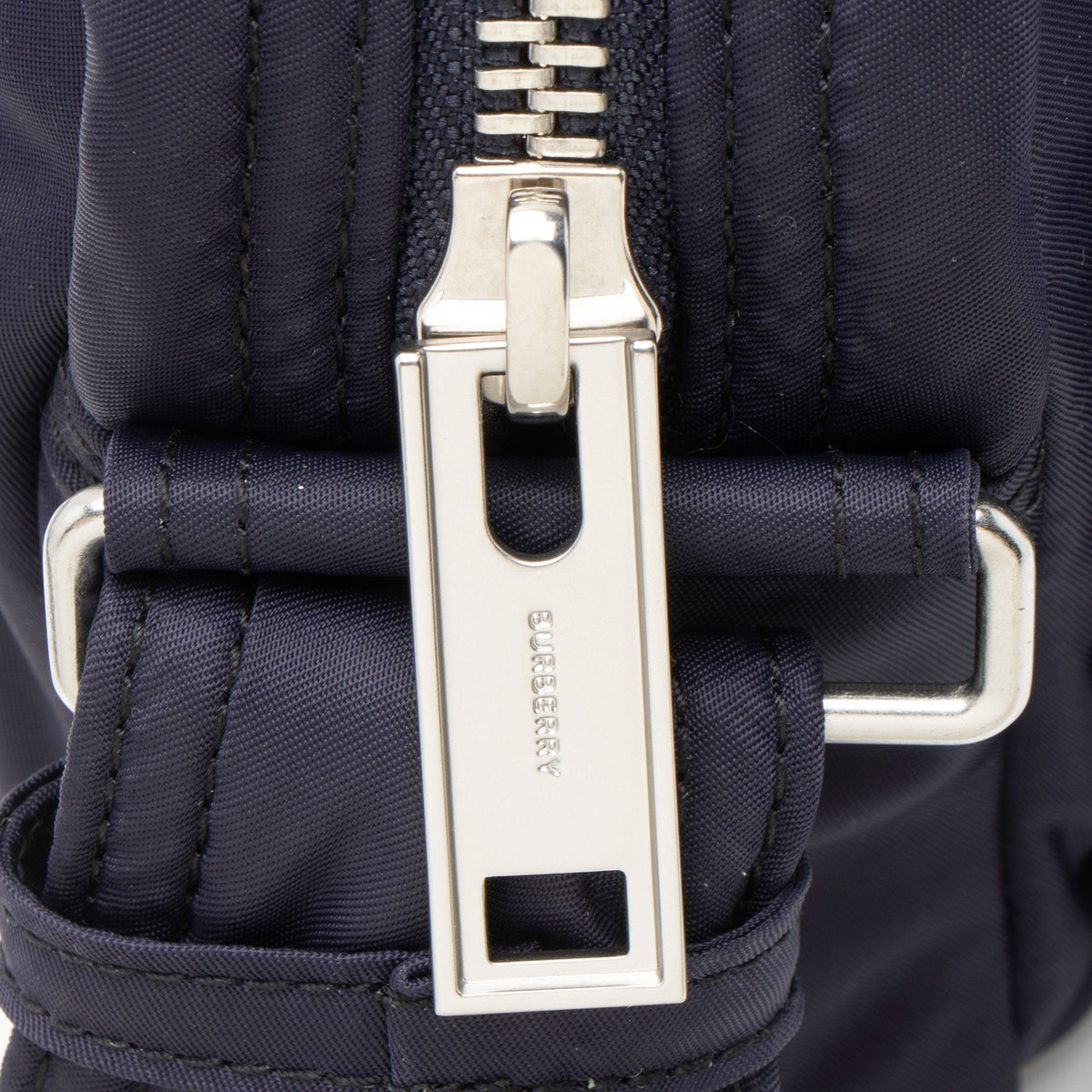 Burberry Nylon Logo Zip Messenger - Blue