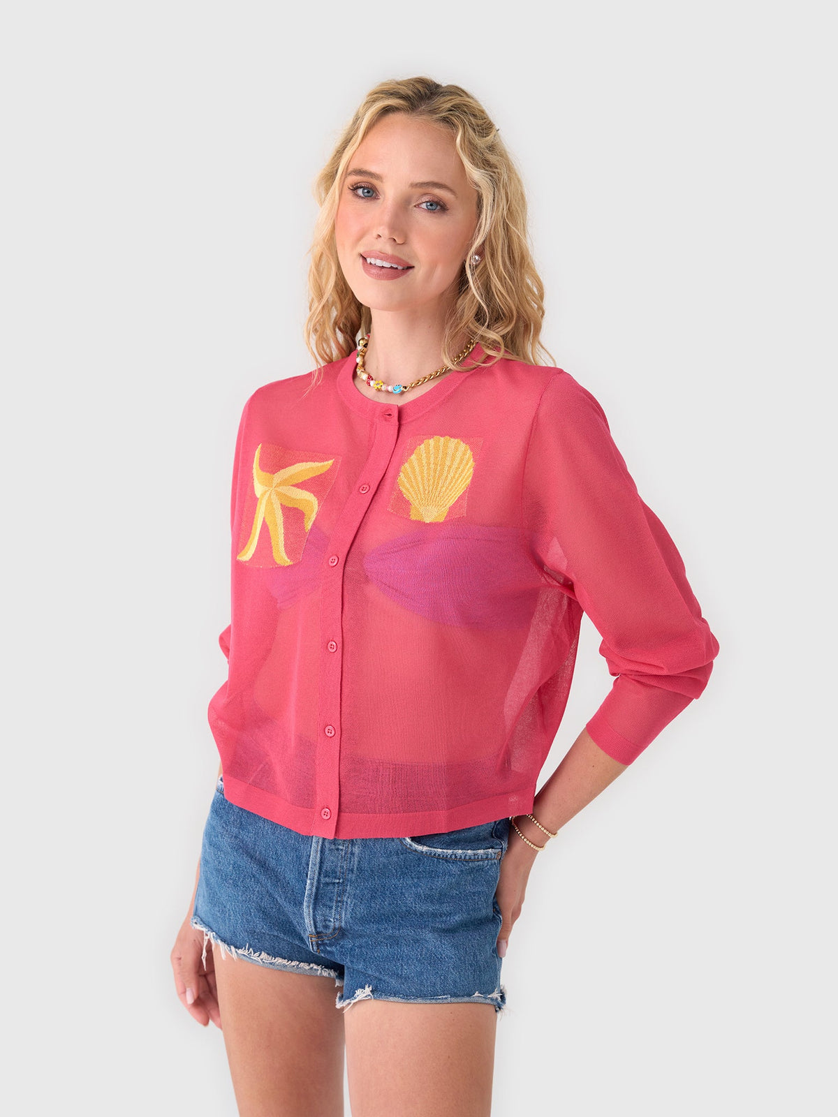 EM On Holiday Women's Summer Knit Cardigan