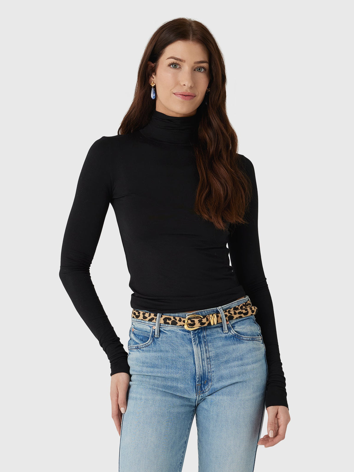 Eterne Women's Fitted Turtleneck Top