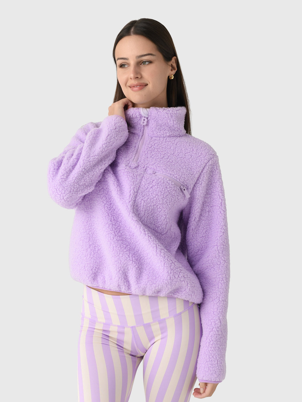 Berno Women's Cloud Zip Fleece Pullover