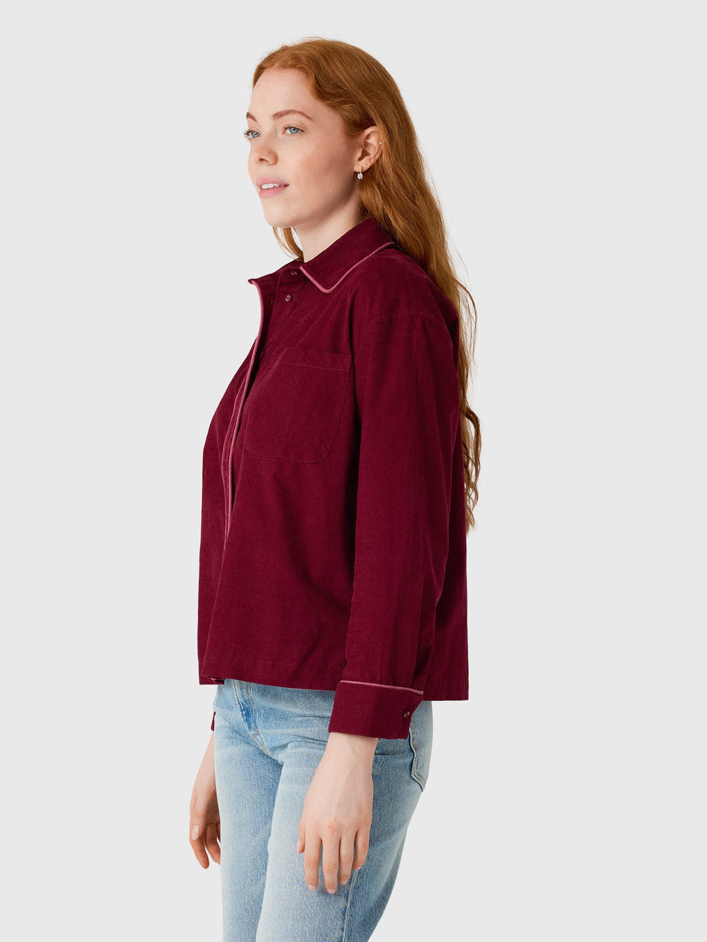 Love Note Women's Cord Boyfriend Top