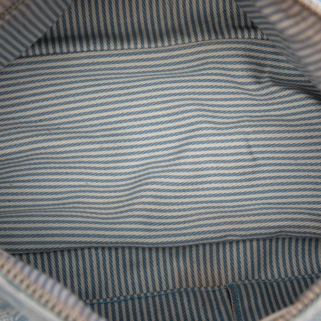 Celine C Macadam Canvas Crossbody Bag - Blue/White
