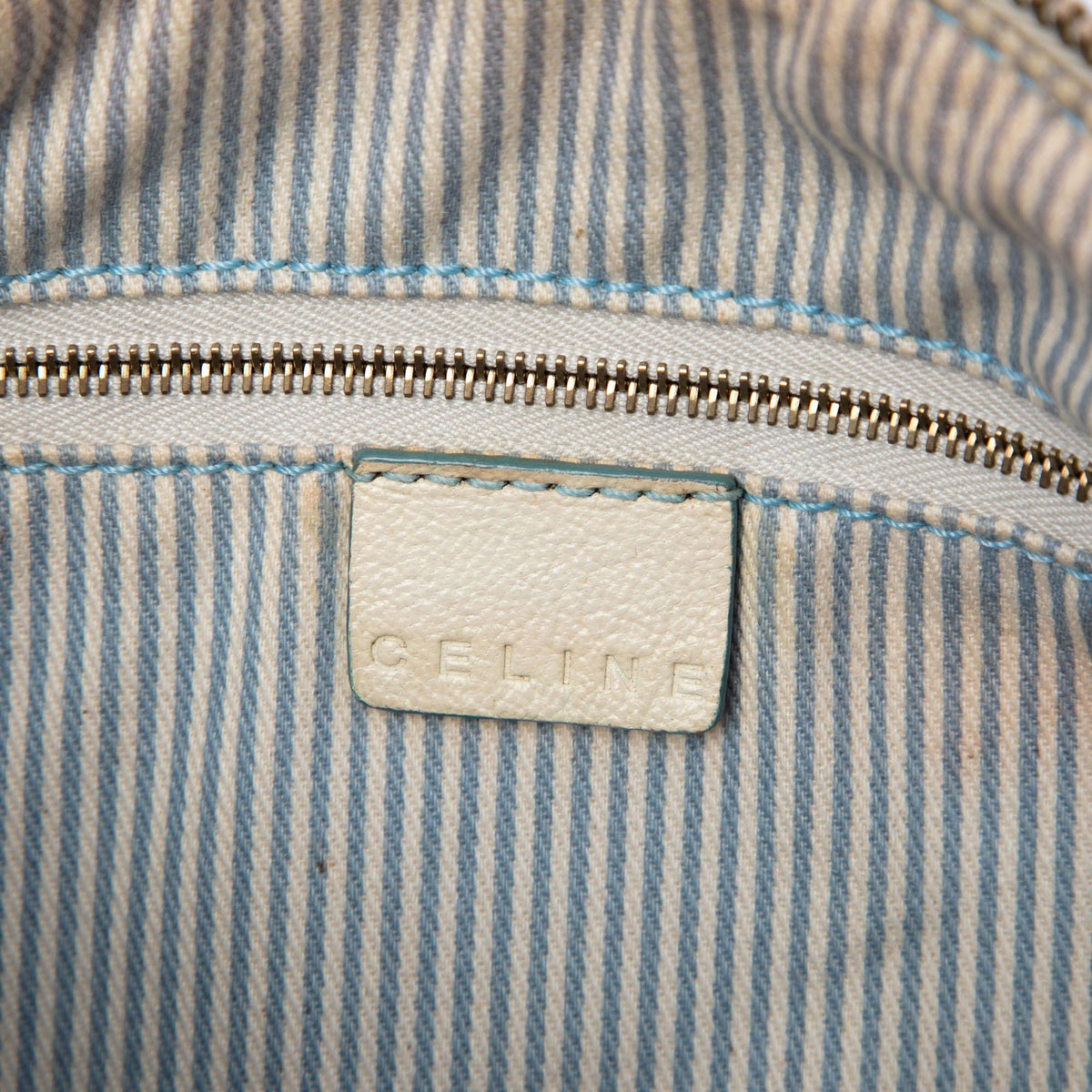 Celine C Macadam Canvas Crossbody Bag - Blue/White