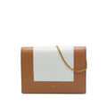 Celine Leather Frame Wallet on Chain - Brown