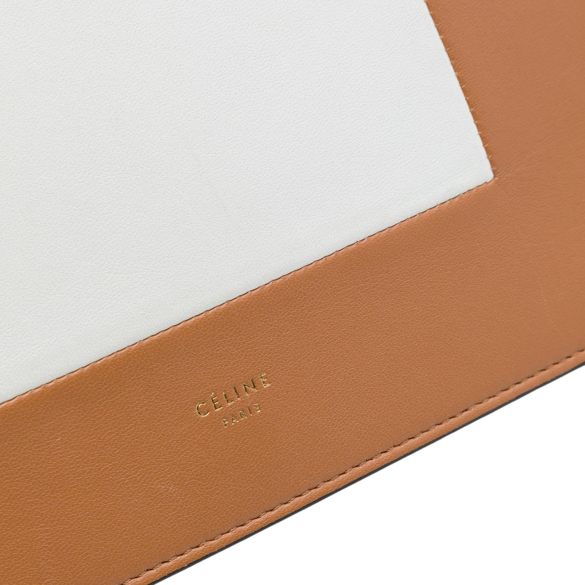 Celine Leather Frame Wallet on Chain - Brown