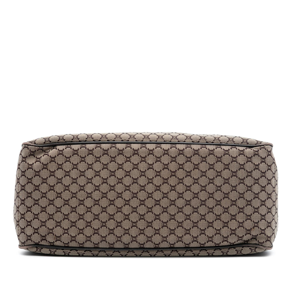 Celine Macadam Canvas Boogie Handbag Satchel - Beige/Black