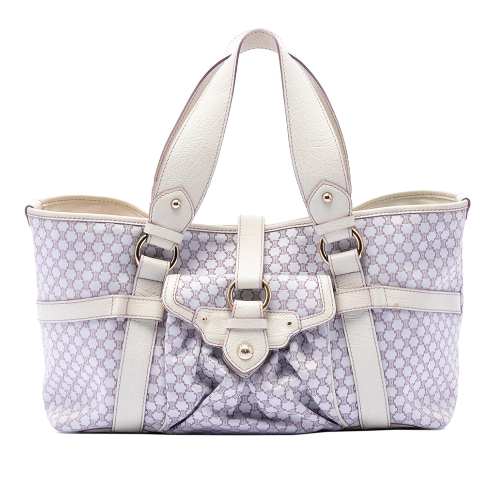 Celine Macadam Canvas Tote Bag - Purple