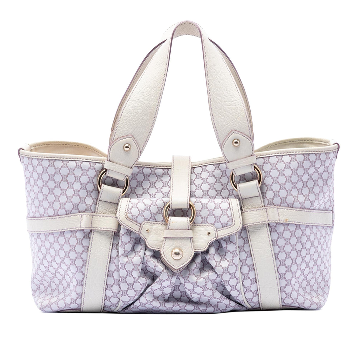 Celine Macadam Canvas Tote Bag - Purple