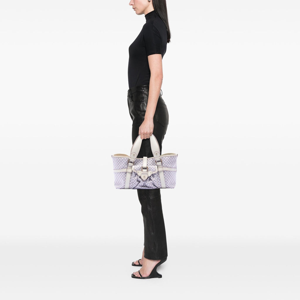 Celine Macadam Canvas Tote Bag - Purple