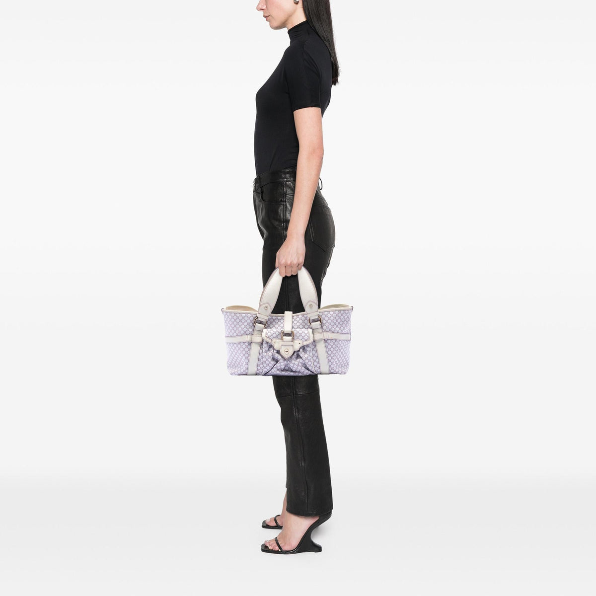 Celine Macadam Canvas Tote Bag - Purple