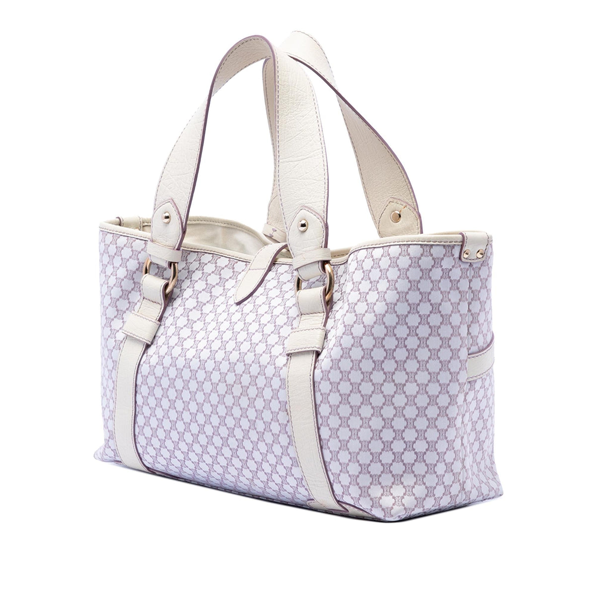 Celine Macadam Canvas Tote Bag - Purple