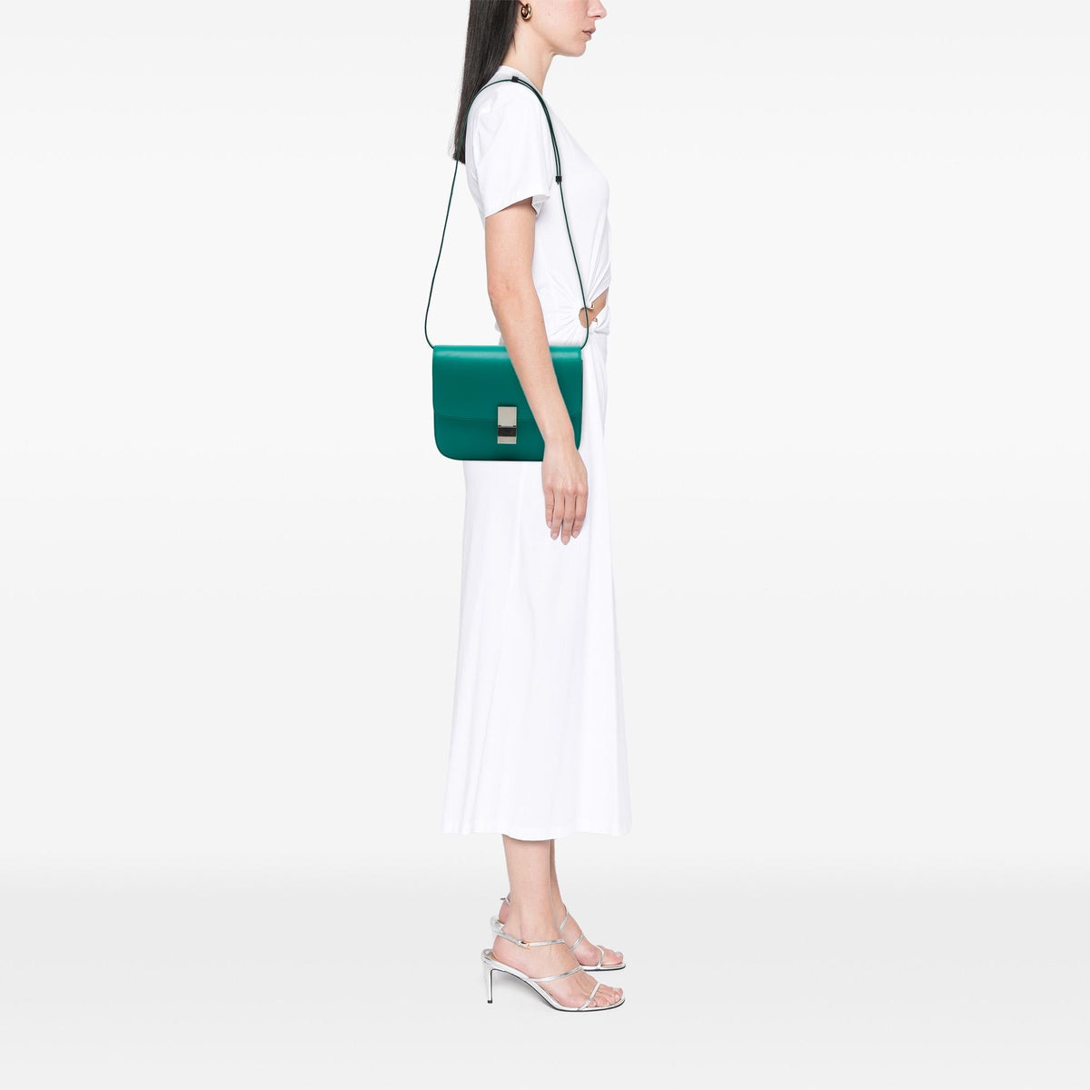 Celine Medium Calfskin Classic Box Crossbody Bag - Blue