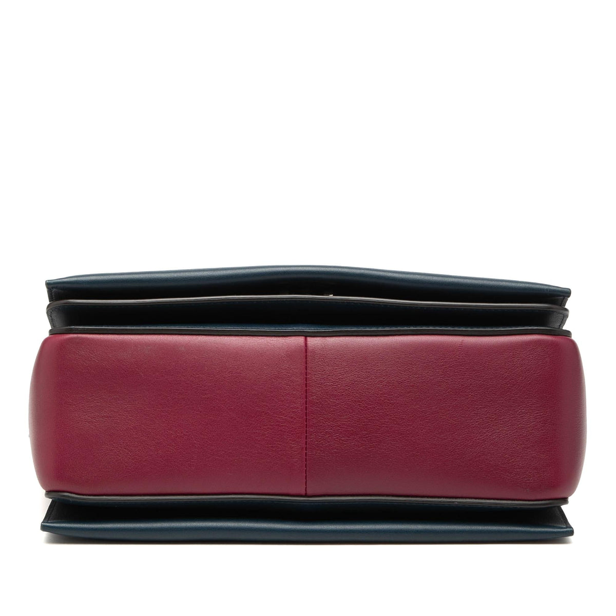 Celine Medium Shiny Smooth Calfskin Frame Shoulder Bag - Blue/Red
