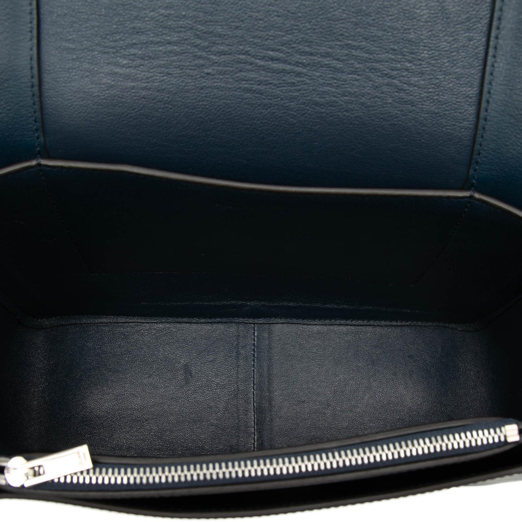Celine Medium Shiny Smooth Calfskin Frame Shoulder Bag - Blue/Red