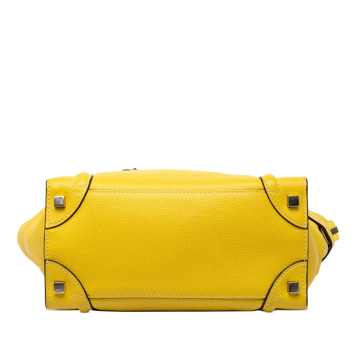 Celine Micro Drummed Calfskin Luggage Tote Bag - Yellow