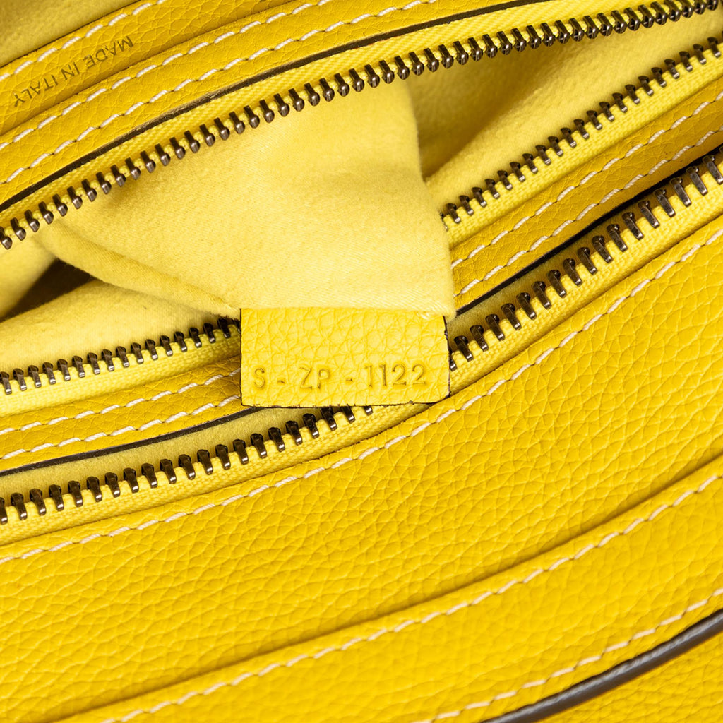 Celine Micro Drummed Calfskin Luggage Tote Bag - Yellow