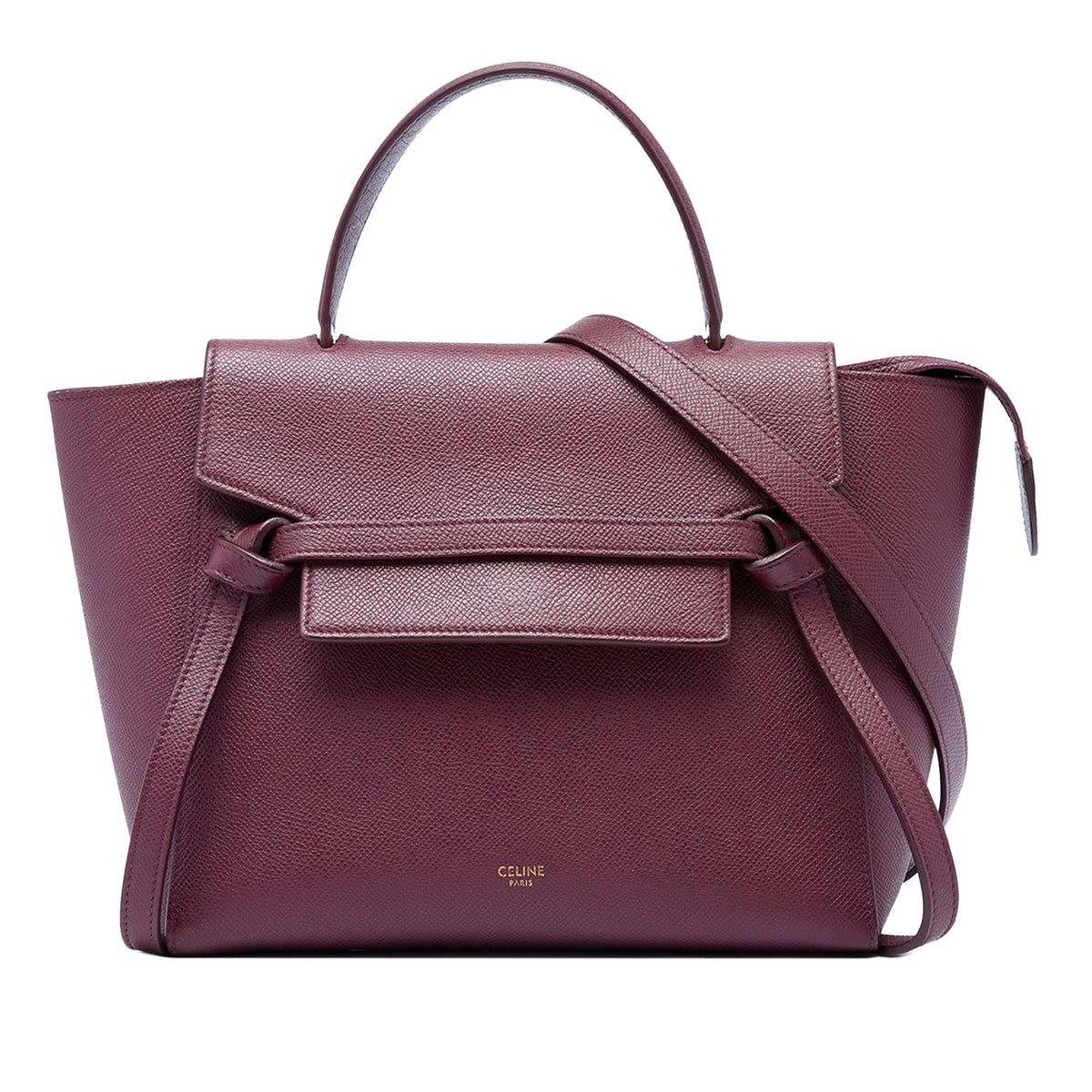 Celine Micro Grained Calfskin Belt Bag - Red