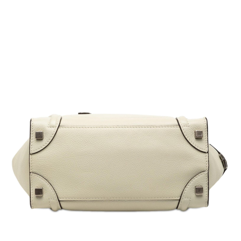 Celine Micro Leather Luggage Tote Bag - Brown