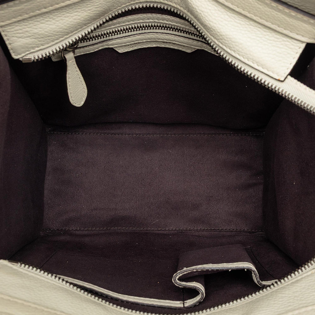 Celine Micro Leather Luggage Tote Bag - Brown