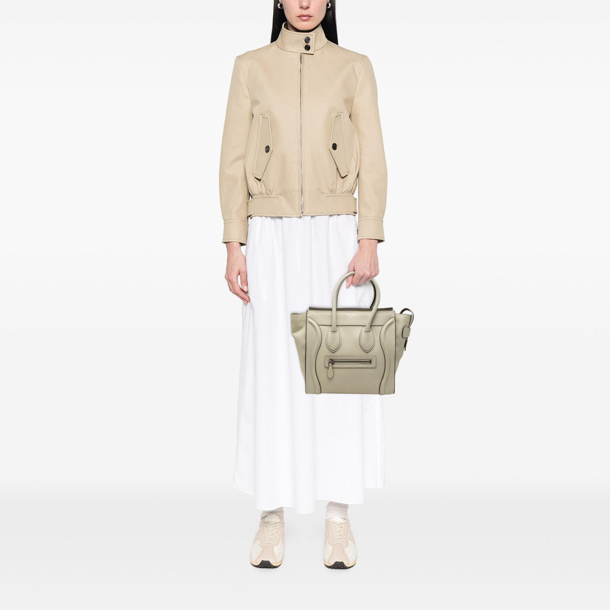 Celine Micro Leather Luggage Tote Bag - Brown