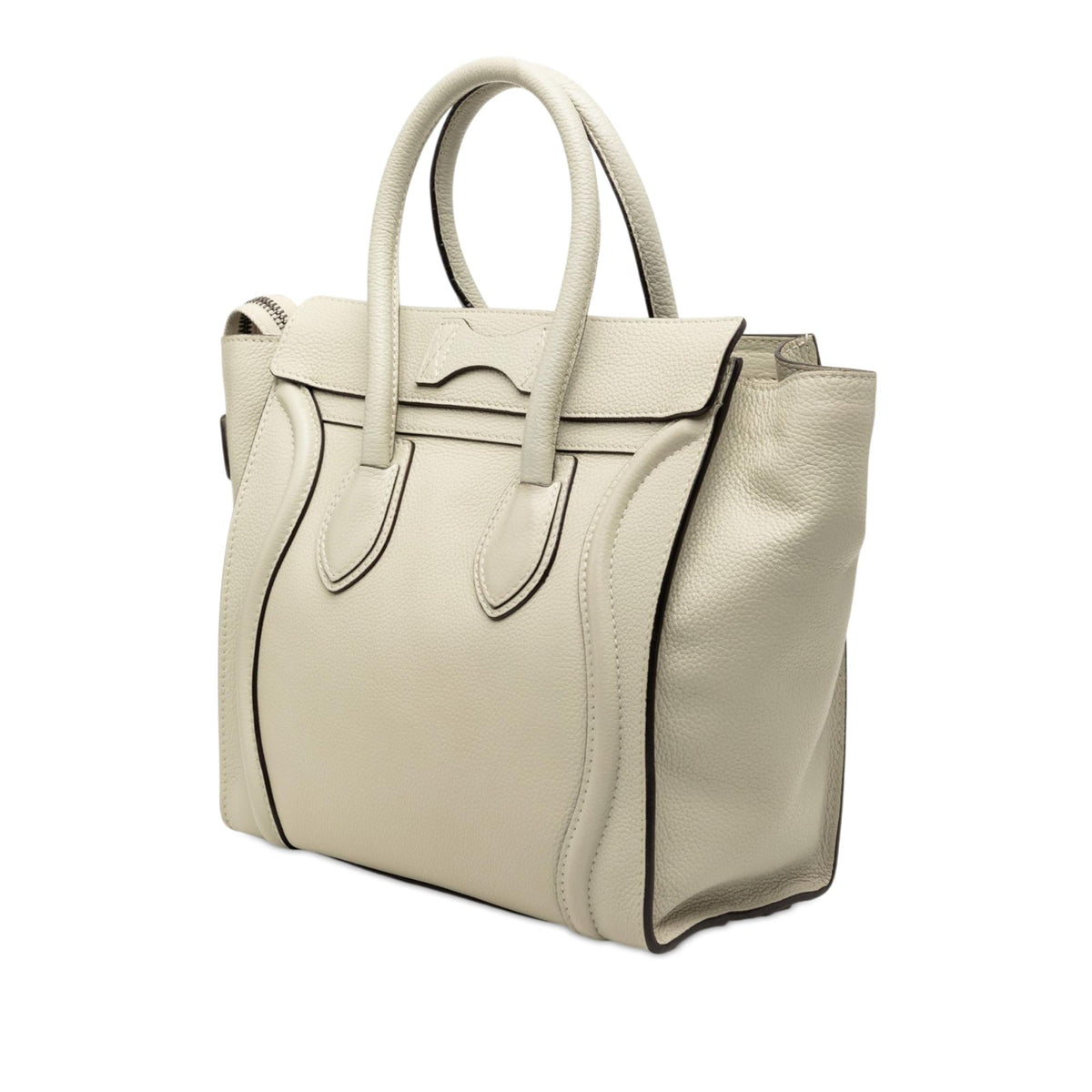 Celine Micro Leather Luggage Tote Bag - Brown