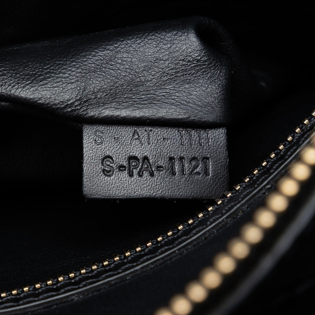 Celine Mini Bicolor Canvas and Leather Luggage Tote Bag - Black/Brown