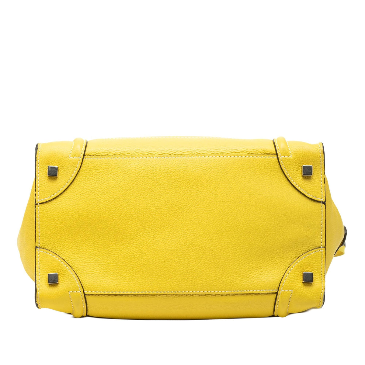 Celine Mini Calfskin Luggage Tote Bag - Yellow