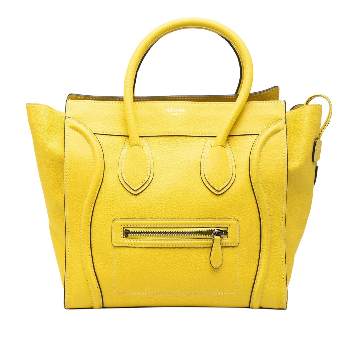Celine Mini Calfskin Luggage Tote Bag - Yellow