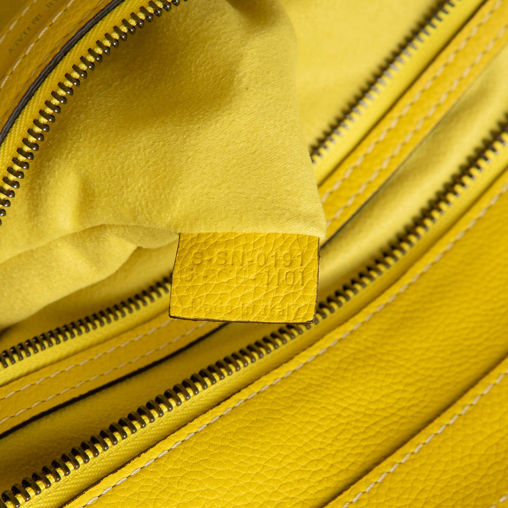Celine Mini Calfskin Luggage Tote Bag - Yellow