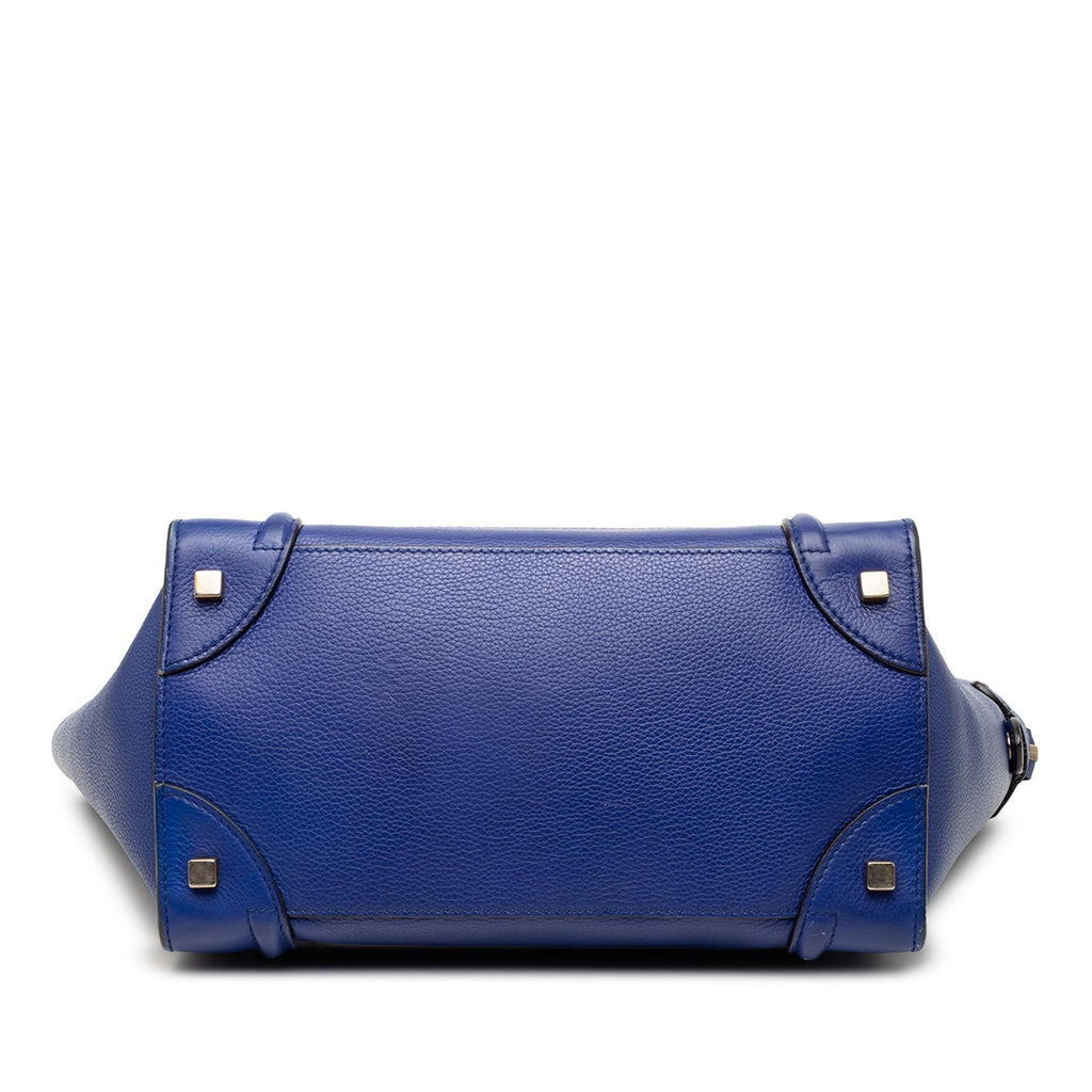 Celine Mini Calfskin Luggage Tote Bag - Blue