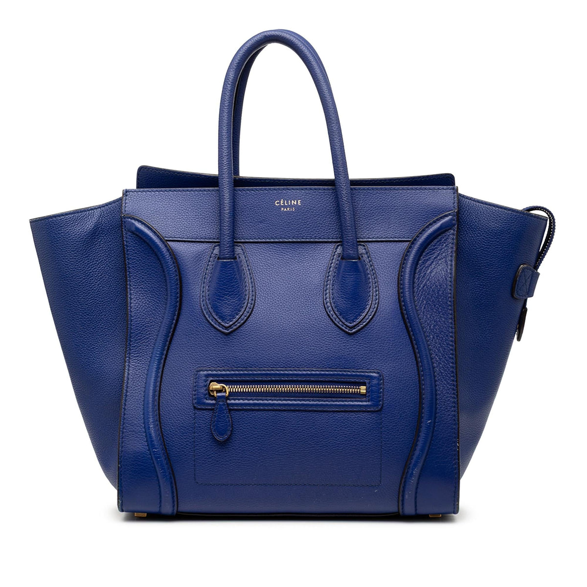 Celine Mini Calfskin Luggage Tote Bag - Blue